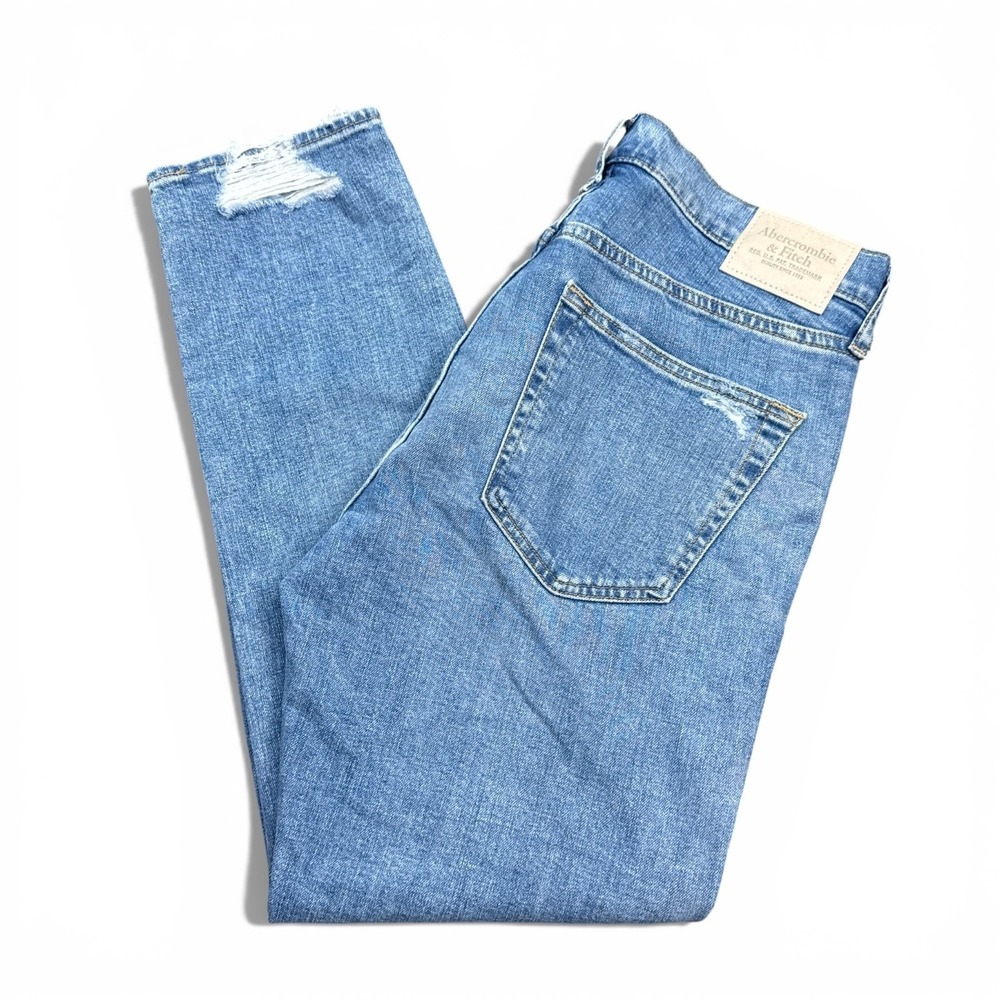 Abercrombie & Fitch Skiny Taper Jeans Mens Size 31x30 Stretch Distressed‎ Denim